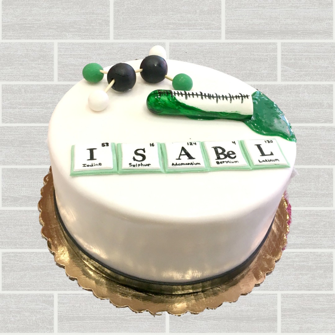Online Chemistry Lab Theme Fondant Cake Delivery in Ghaziabad